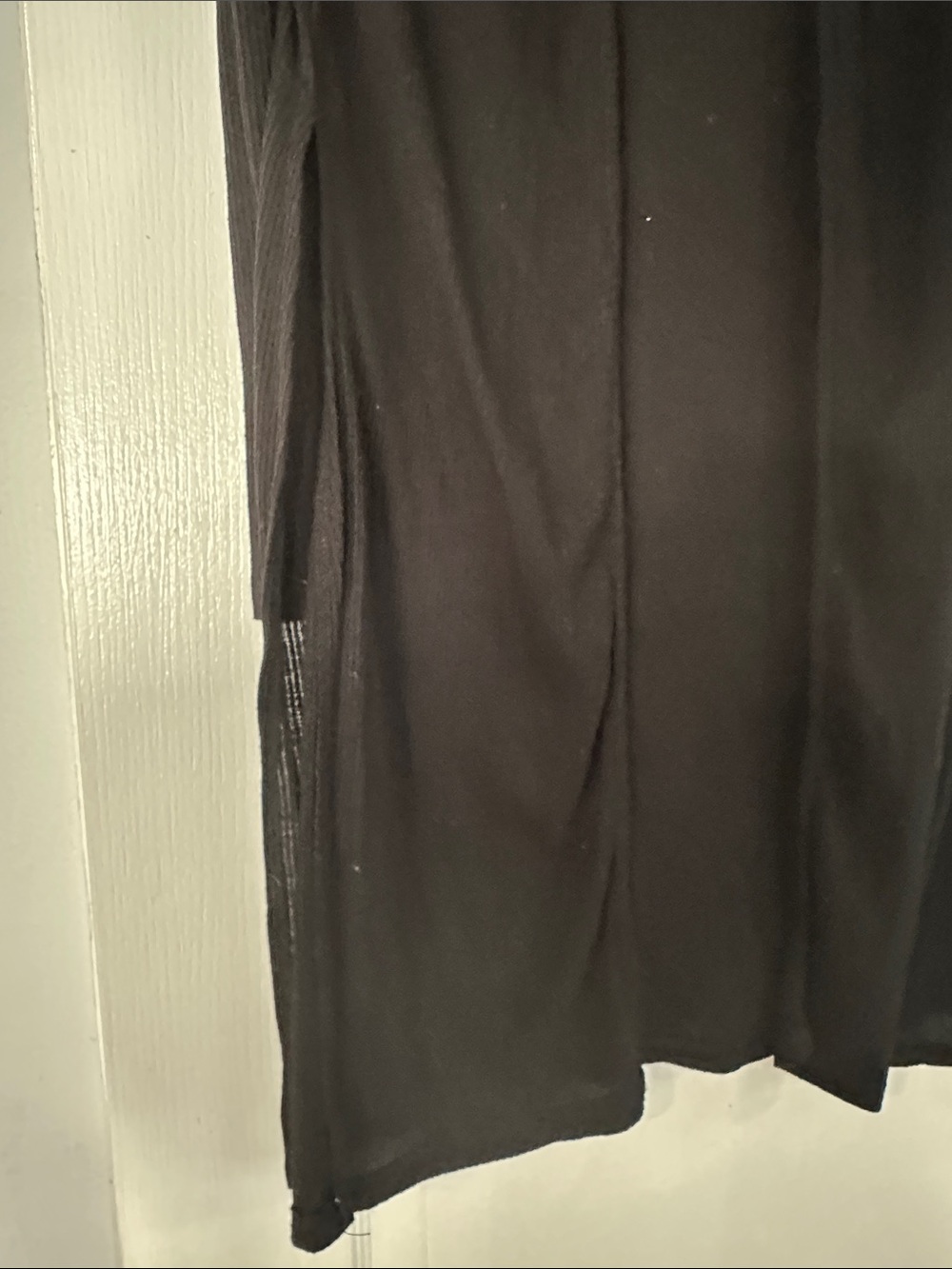 Cardigan Ambiance Black Long Open-Front Ribbed Cardigan Tunic - Picture 2 of 2
